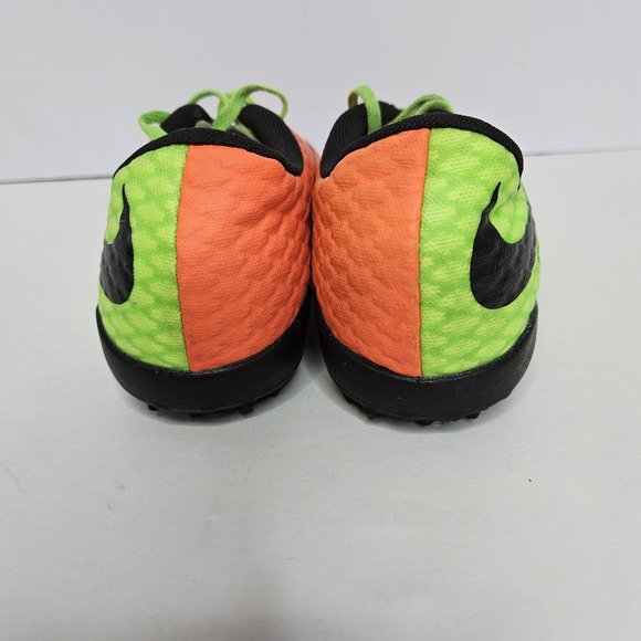 Nike Hypervenom Nike Skin Lime Green/Bright Orange Youth 6 Indoor Soccer Cleats - Picture 2 of 11